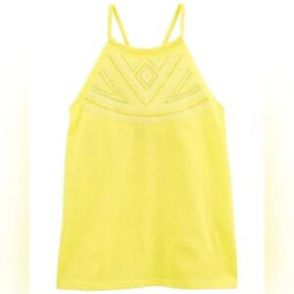 OshKosh B'gosh Girls 14 Yellow Embroidered Tank Top Never Worn